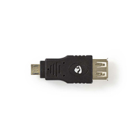 Nedis CCBW60901AT tussenstuk voor kabels Micro B Male USB A Female Antraciet