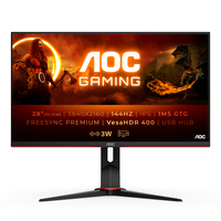 AOC G2 U28G2XU/BK Monitor PC 71,1 cm (28") 3840 x 2160 Pixel 4K Ultra HD LED Nero, Rosso