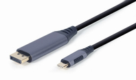 Gembird CC-USB3C-DPF-01-6 video cable adapter 1.8 m USB Type-C DisplayPort Black, Grey