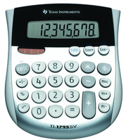 Texas Instruments TI-1795 SV calculadora Escritorio Calculadora básica Negro, Plata, Blanco
