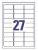 Avery J4721-25 étiquette à imprimer Transparent