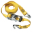 MASTER LOCK 4,50m x 35mm ratchet tie down with j-hooks; yellow