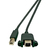 Microconnect USBABF1PANEL kabel USB 1 m USB 2.0 USB A USB B Czarny