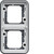cubyko Support d'encastrement double verticale associable gris IP55 (WNA408)