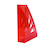 Pojemnik na dokumenty OFFICE PRODUCTS, ażurowy, A4, transparentny czerwony