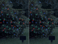 2er Set LED Outdoor Solar Lichterkette RGB Weihnachtsbeleuchtung, 12 Meter