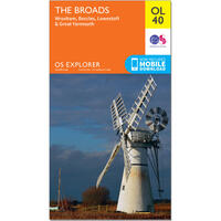 Os Explorer Leisure Map - The Broads - One Size