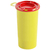 Kanülenabwurfbehälter 0,5 l Dispo rund gelb/rot 1 Stück, 0,5 l