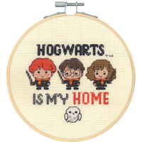 Counted Cross Stitch Kit with Hoop: Harry Potter: Hogwarts