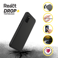 OtterBox React Samsung Galaxy A02s - Negro - ProPack - Custodia