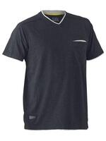 Bisley Flex & Move Cotten V-Neck T-Shirt Extra Large Charcoal