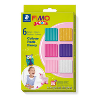 FIMO® kids 8032 Materialpackungen "girlie" mit 6 Blöcken à 42g.