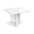 Arrow head leg square extension table 1000mm x 1000mm - white