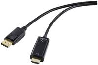 Renkforce Kijelző csatlakozó / HDMI Átalakító kábel DisplayPort dugó, HDMI-A dugó 5.00 m Fekete RF-5179192 DisplayPort kábel