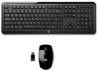 Keyboard (FRENCH) 697347-051, Full-size (100%), Wireless, RF Wireless, AZERTY, Black, Mouse included Tastaturen
