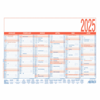 Arbeitstagekalender 910 A4 29,7x21cm blau/rot 2025