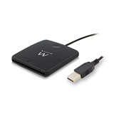 Ewent Externe USB 2.0 Smartcard eID Kaartlezer, zwart