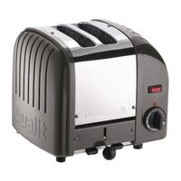 Dualit 20241 2 Slice Vario Toaster in Metallic Charcoal Steel & Aluminium