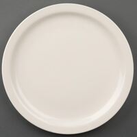 Olympia Ivory Narrow Rimmed Plates Made of Porcelain - 250mm Pack of 12