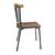 Bolero Scandi Side Chairs in Black - Wood & Stainless Steel - Pack of 2