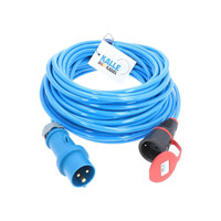 Kalle Adapterkabel CEE 230V 16A 2,5mm auf Schuko Extreme Blau IP44 5 Meter