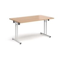 Folding rectangular meeting room tables