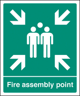 SPARTEX 22059H FIRE ASSEMBLY POINT (300X250MM) 2 SELF ADHESIVE VINYL