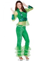 Disfraz de Bailarina Disco verde para mujer M/L