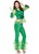 Disfraz de Bailarina Disco verde para mujer M/L
