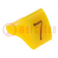 Markers; Marking: 7; 10÷16mm; H: 21mm; A: 15mm; -30÷100°C; leaded