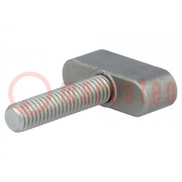 Knob wing; Ext.thread: M6; 25mm; stainless steel; W: 25mm