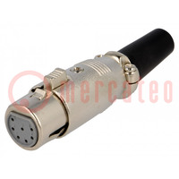 Plug; XLR; female; PIN: 7; straight; for cable