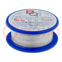 Silver plated copper wires; 0.35mm; 100g; Cu,silver plated; 160m