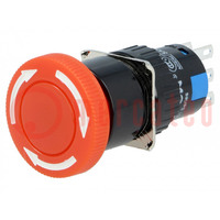 Switch: push-button; Pos: 2; SPDT; 3A/250VAC; 1A/24VDC; ON-ON; IP40