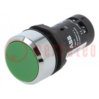 Switch: push-button; 22mm; Stabl.pos: 1; NC; green; none; 1A/240VAC