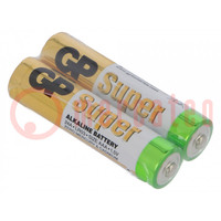 Battery: alkaline; 1.5V; AAA; non-rechargeable; 2pcs; SUPER