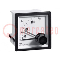Ampermérő; panelre; I AC: 0÷2kA,2,4kA; True RMS; Osztály: 3