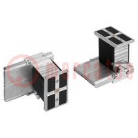 Vacuum block; aluminium; VCBL-A