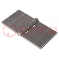 Hinge; Width: 120mm; steel; H: 60mm; without coating,for welding