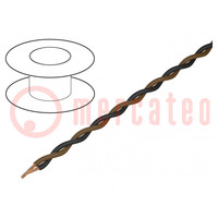 Cordon: de montage; 2x0,25mm2; corde; Dimensions ext: 2x1,4mm