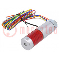 Signalgeber: Signalampel; LED; rot; 24VDC; IP65; MPS; Farbe: silber