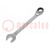Wrench; combination spanner; 22mm; chromium plated steel