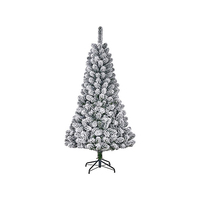 Árbol de Navidad con escarcha - 120x71 cm - 164 ramas