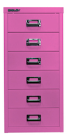 Bisley Multidrawer™, 29er Serie, DIN A4, 6 Schubladen, pink