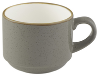 Cappuccino Tasse Stonecast Peppercorn stapelbar; 220ml, 7 cm (H); grau/braun;