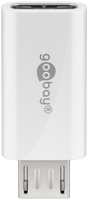 Goobay 55550 adattatore per inversione del genere dei cavi USB Micro B USB C Bianco