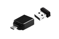 Verbatim Nano - USB 2.0 Drive Drive con Adattatore Micro USB da 32 GB - Black