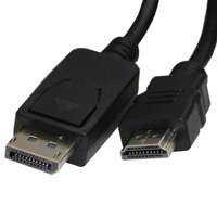 Videk 2419-3 adaptador de cable de vídeo 3 m DisplayPort HDMI Negro