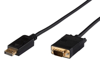 Microconnect DP-VGA-MM-100 Videokabel-Adapter 1 m DisplayPort VGA (D-Sub) Schwarz