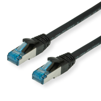 Value 0.5m S/FTP Cat.6a kabel sieciowy Czarny 0,5 m Cat6a S/FTP (S-STP)